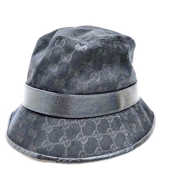 Gucci Black Logo Bucket Hat - Picture 1 of 4